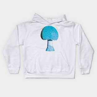 Turquoise Blue Mushroom Amanita Kids Hoodie